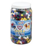 POT DE 1400 PERLES A REPASSER HAMA MAXI COULEURS ASSORTIES - 8540