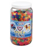 POT DE 1400 PERLES A REPASSER HAMA MAXI COULEURS ASSORTIES NEON - 8542