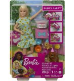 POUPEE BARBIE LA FETE DES CHIENS + 2 CHIENS + ACCESSOIRES - ANNIVERSAIRE - MATTEL - GXV75