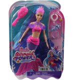 POUPEE BARBIE MERMAID POWER : SIRENE ROBERTS CHEVEUX BLEU ET VIOLET + ANIMAL + 3 ACCESSOIRES - MATTEL - HHG52