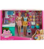POUPEE BARBIE METIER : LA CUISINE DE BARBIE AVEC 18 ACCESSOIRES + 2 POUPEES MANNEQUINS - MATTEL - HJY94