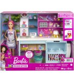 POUPEE BARBIE METIER : LA CUISINE DE BARBIE AVEC 20 ACCESSOIRES + 1 POUPEES MANNEQUINS - MATTEL - MATTEL - HGB73