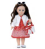 POUPEE MARIE-FRANCOISE CLASSIQUE MADONE ROBE ROUGE 40 CM - PETITCOLLIN - 964061