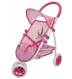 POUSSETTE 3 ROUES ROSE LICORNES & COEURS POUPEE - POUSSETTE JOGGER, SPORT - ACCESSOIRE POUPON