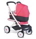 POUSSETTE LANDAU QUINNY 3 EN 1 ROSE POUR POUPON 42 CM - SMOBY - 253198 - ACCESSOIRE POUPEE