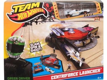 Propulseur lanceur Centriforce Hot Wheels Team + 1 Voiture - V�hicule Miniature - Mattel - X0163