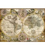 PUZZLE ANCIENNE CARTE DU MONDE 3000 PIECES - COLLECTION PAYS - CLEMENTONI 33531