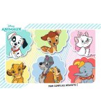 PUZZLE AVEC CADRE LES ANIMAUX DISNEY : ROI LION  - 101 DALMATIENS - DUMBO - CHAT MARIE 15 PIECES - NATHAN - 861453