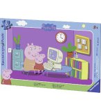 PUZZLE AVEC CADRE - PEPPA PIG ET MAMAN PIG JOUENT SUR L'ORDINATEUR 15 PIECES - RAVENSBURGER - 06123