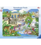 PUZZLE AVEC CADRE VISITE DES ANIMAUX DU ZOO 45 PIECES - RAVENSBURGER - 06661