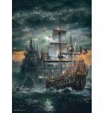 PUZZLE BATEAU PIRATE ET LE ROCHER DE LA MORT 1500 PIECES - COLLECTION PIRATE - CLEMENTONI - 31682