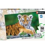 PUZZLE BEBE TIGRE DU BENGALE COUCHE 150 PIECES - COLLECTION ANIMAUX SAUVAGES - NATHAN - 86154