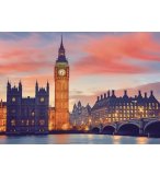 PUZZLE BIG BEN AU COUCHE DU SOLEIL 1500 PIECES - COLLECTION MONUMENT ANGLETERRE - NATHAN - 87809