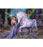 PUZZLE BLUEBELL WOODS 1500 PIECES - ANNE STOKES - COLLECTION LICORNE - CLEMENTONI - 31821