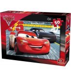 PUZZLE CARS 3 : FLASH MCQUEEN FAIT LA COURSE AVEC JACKSON STORM 50 PIECES - COLLECTION DISNEY - KING