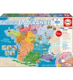 PUZZLE CARTE DE FRANCE : DEPARTEMENTS ET REGIONS 150 PIECES - EDUCA - 17238