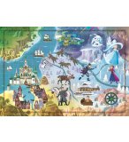 PUZZLE CARTE DE L'HISTOIRE DE LA REINE DES NEIGES 1000 PIECES - COLLECTION DISNEY - CLEMENTONI - 39666