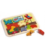 PUZZLE CHUNKY ANIMO EN BOIS EN BOIS 7 PIECES - FIGURINES ANIMAUX DOMESTIQUES - JANOD - J07024