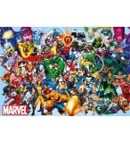 PUZZLE COMICS HEROS MARVEL : HULK SPIDER MAN FLASH CAPTAIN AMERICAN 1000 PIECES - COLLECTION SUPER HEROES - EDUCA 15193