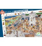 PUZZLE D'OBSERVATION LE CHATEAU FORT 100 PIECES - DJECO - DJ07503