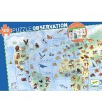 PUZZLE D'OBSERVATION LES ANIMAUX DU MONDE AVEC LIVRET 100 PIECES - DJECO - DJ07420