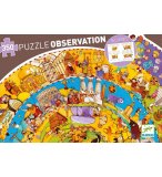 PUZZLE D'OBSERVATION ROND - HISTOIRE 350 PIECES AVEC POSTER ET LIVRET - DJECO - DJ07470