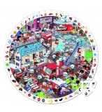 PUZZLE D'OBSERVATION ROND - LES POMPIERS 208 PIECES - JANOD - J02793