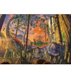 PUZZLE DINOSAURE : FAMILLE DE BRACHIOSAURE 500 PIECES - EDUCA COLLECTION ANIMAUX PREHISTORIQUES - DINO - 19001