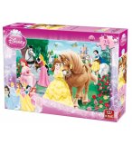 PUZZLE DISNEY LES PRINCESSES FOND DU CHEVAL DANS LE PARC DU CHATEAU 24 PIECES - KING - 5160B