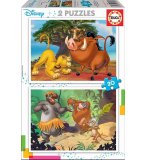 PUZZLE DISNEY : ROI LION ET LIVRE DE LA JUNGLE 2 X 20 PIECES - EDUCA - 18103