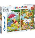 PUZZLE DISNEY : WINNIE L'OURSON DANS LA FORET AVEC SES AMIS 3 X 48 PIECES - CLEMENTONI - 25232
