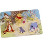 PUZZLE EN BOIS DISNEY WINNIE L'OURSON ET SES AMIS 6 PIECES - JOUET A ENCASTRER AVEC CADRE