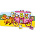 PUZZLE EN BOIS ENFANT A ENCASTRER CARROSSE 7 PIECES - VILAC - 2487