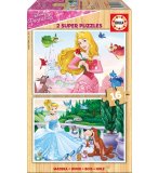 PUZZLE EN BOIS PRINCESSE CENDRILLON ET AURORE 2 X 16 PIECES - EDUCA - 17163