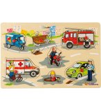 PUZZLE EN BOIS SUR LA ROUTE - 9 PIECES - EICHHORN - PUZZLE A ENCASTRER - PUZZLE AVEC BOUTONS