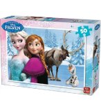 PUZZLE ENFANT DISNEY LA REINE DES NEIGES AVEC ELSA OLAF ET SVEN 50 PIECES - KING - 5315A