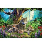 PUZZLE FAMILLE DE LOUP DANS LA FORET 1000 PIECES - COLLECTION ANIMAUX DE LA FORET - RAVENSBURGER 159871