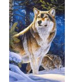 PUZZLE FAMILLE DE LOUP DANS LA MONTAGNE 1000 PIECES - COLLECTION ANIMAUX SAUVAGES ET PAYSAGE