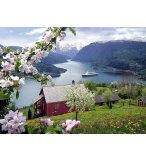PUZZLE IDYLLE SCANDINAVE 500 PIECES - COLLECTION PAYSAGE ET LAC - RAVENSBURGER
