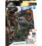 PUZZLE JURASSIC WORLD : T-REX ET PTERANODON DINOSAURES 150 PIECES - COLLECTION ANIMAUX PREHISTORIQUE - NATHAN - 86157