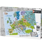 PUZZLE LA CARTE DE L'EUROPE ILLUSTREE - 150 PIECES - COLLECTION GEOGRAPHIE-  NATHAN - 868353