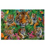 PUZZLE LE PARADIS TROPICAL DES TIGRES 500 PIECES - ANIMAUX SAUVAGES - EDUCA - 19902