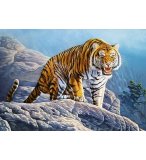 PUZZLE LE TIGRE DU BENGALE SUR LE ROCHER 500 PIECES - COLLECTION ANIMAUX SAUVAGES