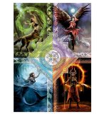 PUZZLE LES 4 ELEMENTS DE LA MAGIE, ANNE STOKES 1500 PIECES - ASTROLOGIE, ZODIAQUE - EDUCA - 19941