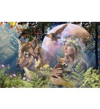 PUZZLE LOUP AU CLAIR DE LUNE 3000 PIECES - COLLECTION ANIMAUX SAUVAGES - RAVENSBURGER - 17033