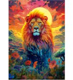 PUZZLE MAJESTUEUX LION AU COUCHE DU SOLEIL 500 PIECES - COLLECTION ANIMAUX DE LA SAVANE - EDUCA - 20261