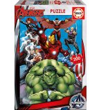 PUZZLE MARVEL AVENGERS HULK - IRON MAN - CAPTAIN AMERICA THOR 200 PIECES - COLLECTION SUPER HEROS - EDUCA - 15933