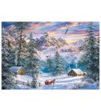 PUZZLE MATIN D'HIVER ENNEIGE 1000 PIECES - CHRISTMAS VILLAGE, COTTAGE & CHALET - CASTORLAND