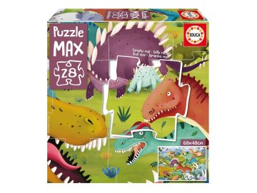 Puzzle Max Dinosaures 28 pi�ces g�antes - Animaux, Jurassic - Educa - 19954