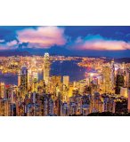 PUZZLE NEON VILLE DE CHINE : HONG KONG 1000 PIECES - COLLECTION FLUORESCENT - EDUCA 18462